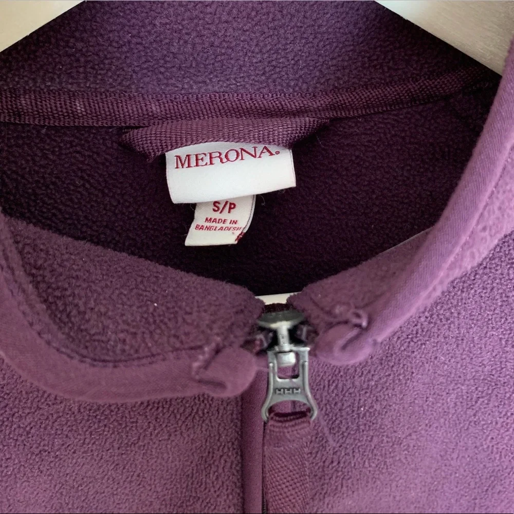 Merona • Purple Fleece Full Zip Sweater - Picture 3 of 4